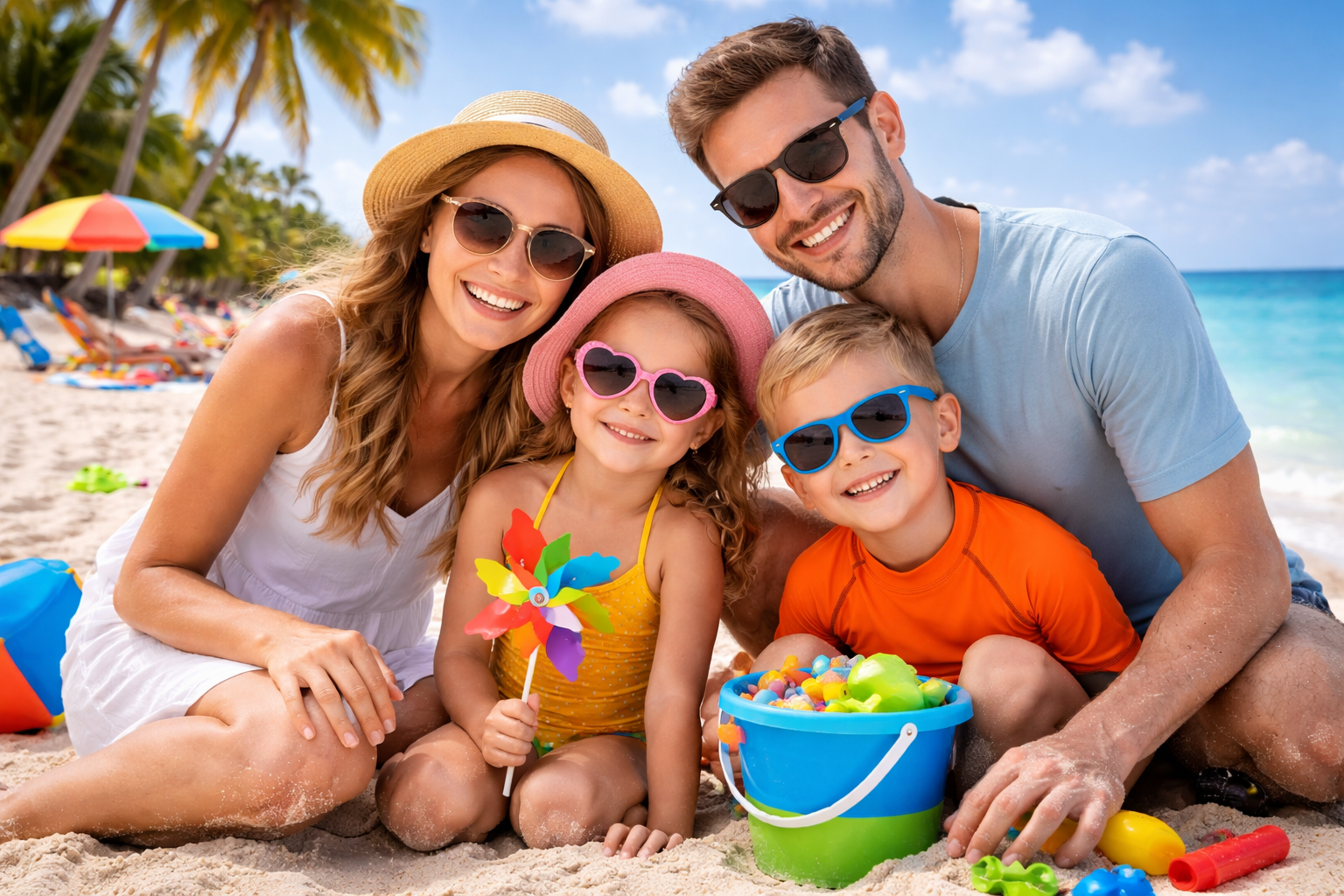 family vacation beach with kids